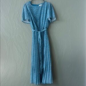 Blue Floral Women's Dress